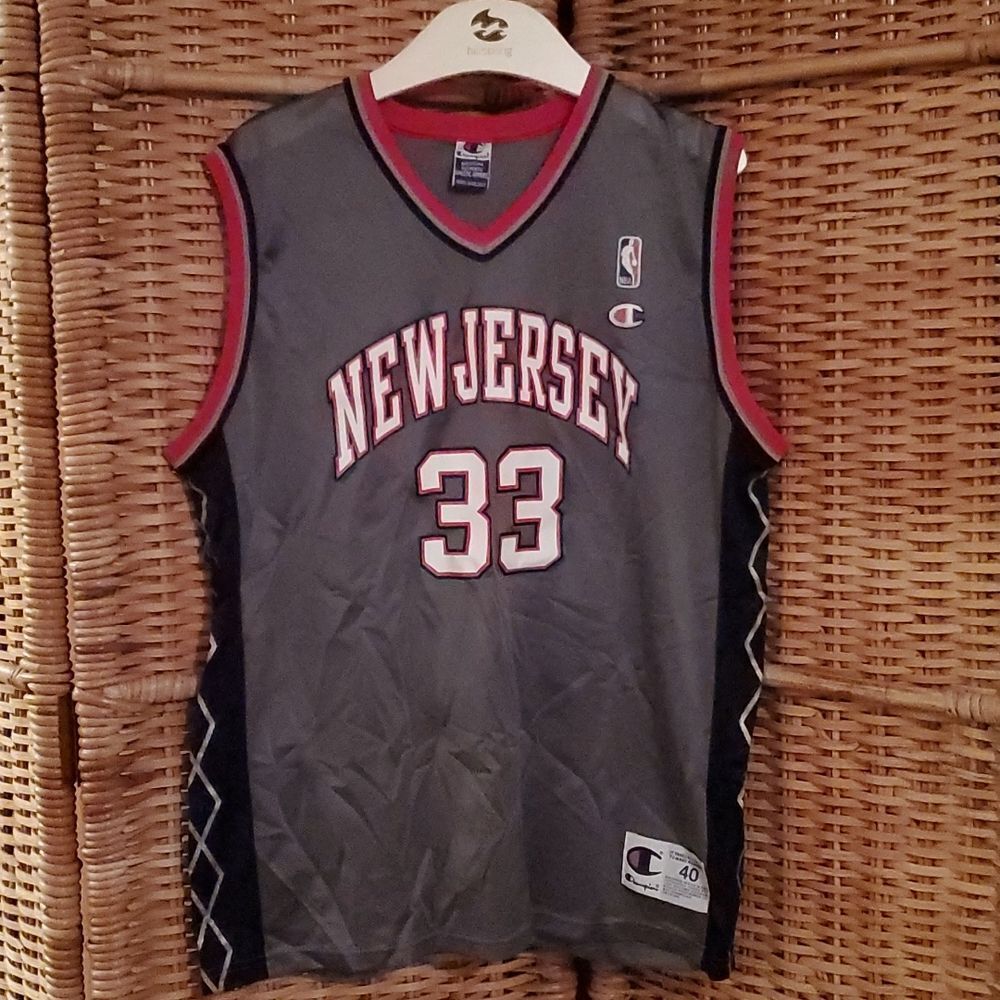 Vintage New Jersey Nets #33 Stephon Marbury Champion Jersey 40